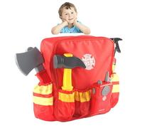 Ensemble de Jouets de Pompier | Kit de Simulation avec Outils, Sifflet, Marteau et Sac à Dos, Jeu d'Imitation Éducatif, Jouet de Rôle pour enfant et Tout-Petits, Cadeau d'Apprentissage sur la Sécurit
