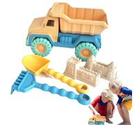 Ensemble de Jouets de sablede Plage pour - Jouets de Jeu d'extérieur, râteau-Pelle de Camion à Benne basculante, 2 moules à sablede château, kit de Sculpture de sablerobuste, Collection de