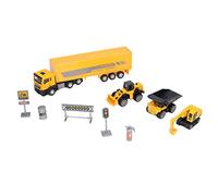 Ensemble de Jouets de véhicule d'ingénierie en Alliage, Camion de Construction, Camion de conteneur, Ensemble de Jeu de véhicule d'ingénierie pour Enfants, Jeu de rôle, Cadeau (Ensemble de véhicules