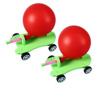 Ensemble de Jouets de Voiture Lanceur Ballons 2 pièces pour Enfants, Kit d'expérimentation Scientifique Bricolage 7.09 Pouces, Jouets Ballons Verts et Multicolores