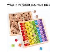 Ensemble De Jouets Éducatifs En Bois Montessori Pour Enfants, 99 Jouets De Table De Multiplication, Outils D'enseignement Des Maths Et De L'arithmétique, 1 Ensemble
