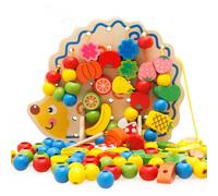 Ensemble De Jouets Éducatifs En Bois Pour Enfants, 2 Types, Possibilité De Choisir 1 Ensemble, Perles De Fruits Hérisson, Montessori Oyuncak