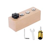 Ensemble de Jouets en Bois avec Tournevis - Établi de Jeu pour Tout-Petits | Kit d'outils sensoriels pour la motricité Fine | Cadeau éducatif pour la Maternelle et la crèche pour Noël