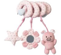 Ensemble de jouets en en spirale Activités à suspendre pour poussette siège de voiture Pink pig