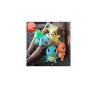 Ensemble de jouets en peluche Pokemon, 4 pi?ces, Pikachu Bulbasaur, carapuce, Charmander, ensemble d'action,
