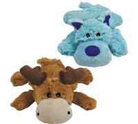 Ensemble de jouets en peluche pour chien KONG Cozie Marvin l' lan et de jouets pour chien moyen Cozie Baily le bleu