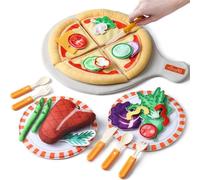 Ensemble De Jouets En Peluche Pour Enfants, Simulation De Coupe Alimentaire, Pizza, Fruits, Légumes, Série De Cuisine, Maison, Jouet Éducatif
