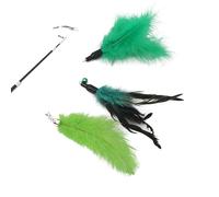 Ensemble De Jouets En Plumes De Chat De Remplacement, Jouet Baguette Teaser En Plumes De Chat Pour Chaton S'amusant À Faire De L'exercice Sans Bâton 8 Pièces