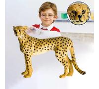 Ensemble De Jouets Figurines De Dessin Animé, Simulation D'animaux, Loup, Léopard, Modèle Statique D'ornement, Jouet De Collection Pour Enfants