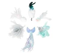 Ensemble de jouets interactifs pour chat à suspendre pour jeune chat, remplacement de fausses plumes, stimule l'instinct de chasse