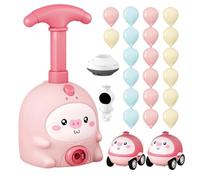 Ensemble De Jouets Lanceur De Ballons, Avec Conception Alimentée Par Air, 19,5x13,5x10,5 Cm, Pompe De Jouet De Voiture Lanceur De Balles, Ensemble De Voitures De Ballons Animaux, Design Adorable, Pour