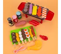 Ensemble De Jouets pour Barbecue pour 21pcs avec Four Pretend Play Food Grill Set Jouets Barbecue Jouet Aliment Cuisine Jouet Dinette Cuisine Enfant Jeu D'Imitation Cuisinière