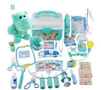 Ensemble De Jouets Pour Enfants, Jeu De Simulation, Médecin, Infirmière, Valise Portable, Kit Médical, Jouets De Jeu De Rôle Éducatifs Pour Enfants Avec Poupée En Peluche, 42 Pièces