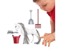 Ensemble de jouets pour , jouets pour écuries pour ,Ensemble de jeu détachable pour équitation Jouer avec des jouets de cheval - Jouet animal réaliste Faire semblant le club de la ferme pour le com