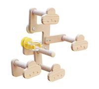 Ensemble de Jouets pour Oiseaux en Bois Naturel, Comprenant des Cordes en Coton, encourageant l ' activité d ' en vol, sur de Jeu, Plusieurs Supports