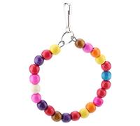 Ensemble de Jouets pour perroquets de 5 |Balançoire et Jouets à mâcher en Bois pour calopsittes/perruches |Jouets d'escalade Suspendus avec Cloche pour réduire Le Stress et