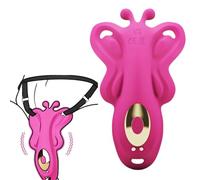 Ensemble de jouets sexuels FOPS String Rosa avec vibromasseur connecté à une application - Vibromasseur à 9 modes, double moteur rechargeable par USB pour couples et relations à distance M131