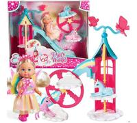 Ensemble de jouets - SIMBA - Evi Love Fairy World - Poupée fée - 2 poneys multicolores - Accessoires inclus
