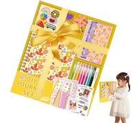 Ensemble de journal intime pour pour filles - Journal floral - Kit de bricolage amusant et désirable avec accessoires de papier à lettre autocollants pour adolescents et
