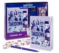 Ensemble de journal Kpop Demon Hunters, 40 pages lignées double face, autocollants et stylo Kpop en bonus, produit officiel K Pop Demon Hunters pour fans de K-Pop, étudiants, adolescents