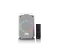 Lenco Machine karaoké portable BTC-060 – Bluetooth 5.2, 20W, 2 haut-parleurs, Microphone, Blanc