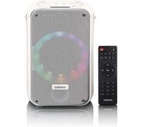 Lenco Machine karaoké portable BTC-060 – Bluetooth 5.2, 20W, 2 haut-parleurs, Microphone, Blanc