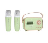Ensemble de karaoké Portable avec Petit Haut-parleur BT, Microphone sans Fil Léger avec Batterie au Lithium pour une Utilisation en Intérieur et en Extérieur, Transmission du Son