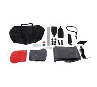 Ensemble de Kayak Gonflable pour 1 Personne, canoë Gonflable avec Plancher Rigide et Fonction Debout, Bateau Gonflable en PVC résistant aux UV avec Pompe à Main, pagaie et Sac de r (Rouge)