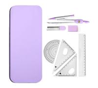 Ensemble de kits de, ensembles de pour l'école | Règle étudiant avec boîte en fer incassable - Ensemble rapporteur de boussole 7X, fournitures étudiantes, ensemble rapporteur de boussole mathématique