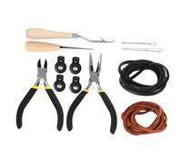 Ensemble de laçage de gants 12 pièces, groupe d ' entretien de baseball avec outils de filetage, pinces, poinçons, bandes de remplacement pour les soins post-entraînement, rangement compact pour le de