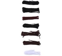 Ensemble de lacets - TOM - 7 pièces - Coton - Marron/Noir/Blanc - Longueur 60-90 cm