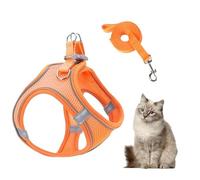 Ensemble de laisse de harnais pour chien, harnais de câblage de taille moyenne, 24 x 28 cm, preuve d'évasion avec sangles réfléchissantes, gilet pour chiot, , chat pour la randonnée, le camping
