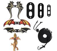 Ensemble de Laisse Et Harnais de Dragon Barbu, Harnais Et Laisse Réglables pour Reptiles Accessoires de Dragon Barbu Cool pour Petits Animaux de Compagnie Reptiles Sécurité en Plein Air Marche