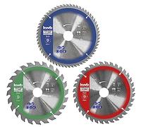 kwb 584699 Jeu de lames de scie circulaire 160 x 25/20/16 mm pour scie circulaire manuelle ou scie à onglets, radiale, à traction pour panneaux, matériaux et matériel de construction., 589399