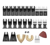 Ensemble De Lames De Scie Multifonctions Oscillantes À Dégagement Rapide For La Rénovation, Le Travail Du Bois Et Le Bricolage (12 À 108 Pièces).(32Pc)