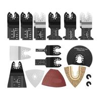 Ensemble De Lames De Scie Multifonctions Oscillantes À Dégagement Rapide For La Rénovation, Le Travail Du Bois Et Le Bricolage (12 À 108 Pièces).(26Pc)