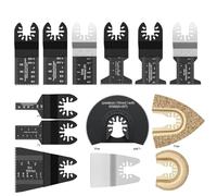 Ensemble De Lames De Scie Multifonctions Oscillantes À Dégagement Rapide For La Rénovation, Le Travail Du Bois Et Le Bricolage (12 À 108 Pièces).(13Pc)