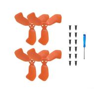 Ensemble de lames d'hélice, palettes colorées de rechange pour drones DJI NEO 2 avec supports de protection (orange)