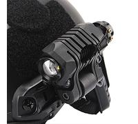 Ensemble de Lampe Poche Tactique, Visière de Casque Réglable, avec Casque Airsoft et Housse de Casque, pour Paintball BBS Gun Shooting Game Halloween Cosplay Party,Flashlight b