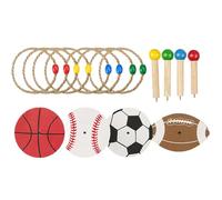Ensemble De Lancement D'anneau De Corde - Jeu De Lancement, D'Agilité | Équipement De Entraîneur De Compétences Pour Le Pelouse, Kit De Sport En Bois Pour Camping En Intérieur, Jeu