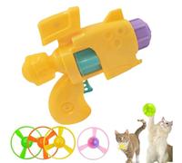 Ensemble de lanceurs de disque volant lumineux pour chat, jouets interactifs à rapporter pour chat avec 4 hélices volantes, pistes d'animaux domestiques, soucoupe volante pour entraînement et