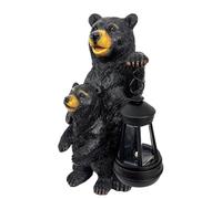 Ensemble De Lanternes D'ours À Énergie Solaire, Polyvalente Dans Les Utilisations, 11x13x25cm, Statue D'ours Noir À Énergie Solaire, Lumières Décoratives Noires B, Facile À Appliquer, Pour La Table De