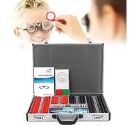 Ensemble de lentilles d'essai optiques avec étui en aluminium - Indispensable pour des examens oculaires précis en clinique