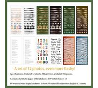 Ensemble De Lettres Autocollantes Étanches, Étiquette Scrapbooking Mignonne Et Créative, Décoration De Matériel Anglais Pour Journal, Papeterie De Bricolage, 12 Pièces