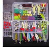 ensemble de leurres de peche 234pcs appats leurre de peche swiminait comme la vie 3D yeux de peche pour le saumon de truite basse