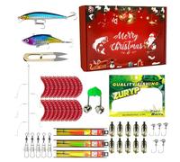Ensemble de leurres de pêche artificiels | Ensemble d'équipement de pêche de Noël,Leurres pour Bassy - pour Vacances en Famille Camping Voyage en Plein Air Route et Nuit du Lac et Étang