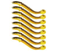 Ensemble de leurres pour bar - Collection d'hameçons vibrants en caoutchouc, tentations artificielles de l'océan, accessoires de rivière flexibles, outils de capture créatifs | Performance aquatique a