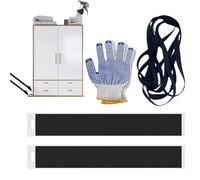 Ensemble de levage de poussoir à tapis réutilisable - Matériau PVC Nylon EVA, Grand décalage d'objets, Aide au transport pratique | Salon Chambre Bureau Bureau Machine à laver Sèche-linge Piano