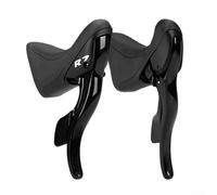 Ensemble de leviers de changement de vitesse pour vélo de route R2 R3 R5 R7 Paire gauche et droite en alliage d'aluminium ABS pour transmission de 7 à 9 vitesses avec câbles L 1800 mm R2050 mm Noir