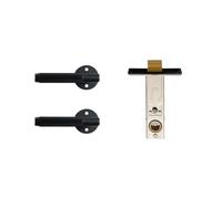 Ensemble de leviers de porte en laiton, intérieur de chambre à coucher, salle de bains, serrure factice, verrouillage de Passage privé, loquet tubulaire, tour de pouce linéaire(Privacy-QBCF)